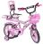Speedbird 14-T Robust Double Seat Kid Bicycle for Boy and Girl - Age Groupe 3-6 Year(Pink)